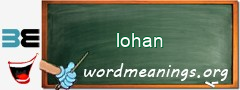 WordMeaning blackboard for lohan